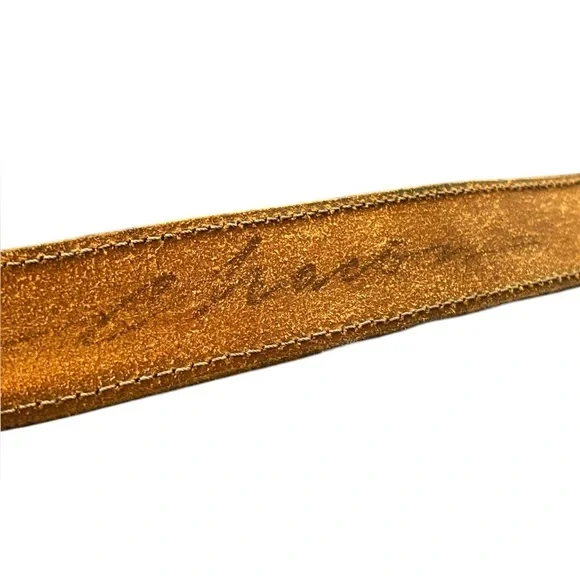 Chacon western Leather belt with solid Brass buckle size 30 - Picture 3 of 6